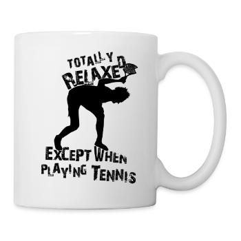 Tennis Love Emotion Racket Tennisschläger - Tasse - Weiß - Rechts