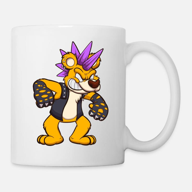 Punk Bär - Tasse - Weiß