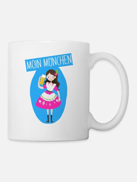 Moin München Dirndl Statement - Tasse - Weiß
