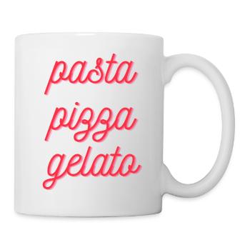 Pizza Pasta Gelato – Italian Food TypographyDesign - Mug - white - Right