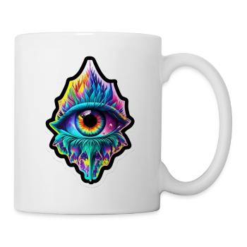 Œil trippy - Mug blanc - blanc - Droite