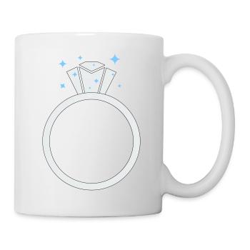 Diamant Ehering - Tasse - Weiß - Rechts