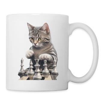 Chat en tant que joueur d’échecs - Parfait pour les échecs et - Mug blanc - blanc - Droite