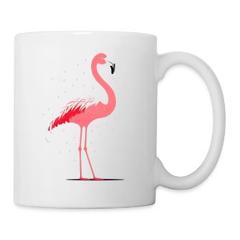Cute flamingo with little dots (no2) - Mug - white - Right