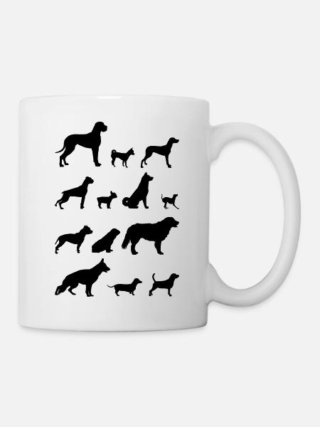 Silhouette de chien 1 - Mug blanc - blanc