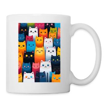cat pattern - Mug blanc - blanc - Droite