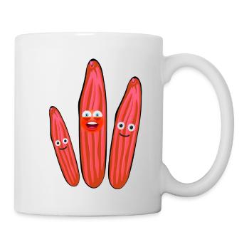 Concombre,Concombre de fête,Concombre Rieur - Mug blanc - blanc - Droite
