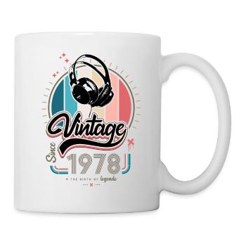 Vintage seit 1978 Kopfhörer - Tasse - Weiß - Rechts