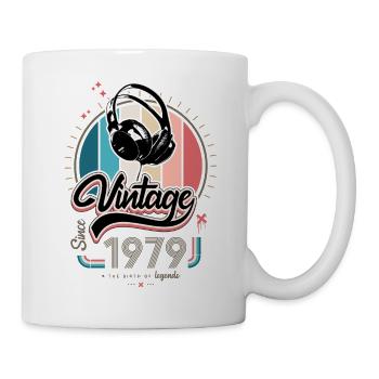 Vintage seit 1979 Kopfhörer - Tasse - Weiß - Rechts