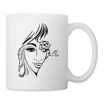 Blumige Stimmung - Tasse - Weiß - Rechts
