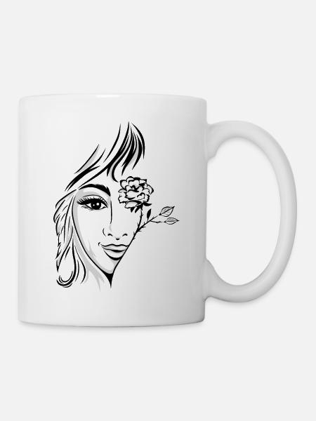 Blumige Stimmung - Tasse - Weiß