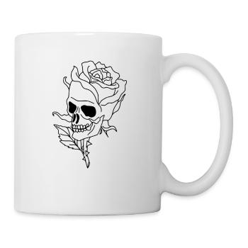 Schädel - Tasse - Weiß - Rechts
