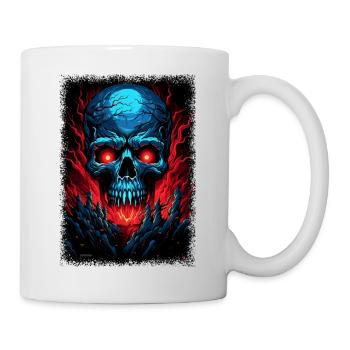gift idea scary skater love spooky drawing anatomy - Tasse - Weiß - Rechts