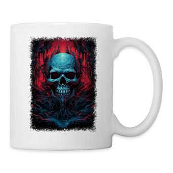 Scary Skateboarding Bday Skull Skeleton Costume - Mug - white - Right