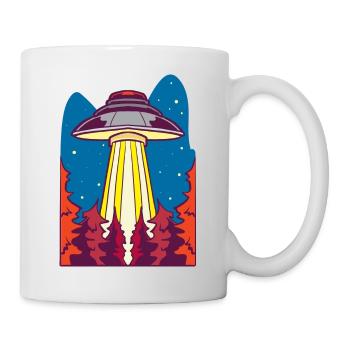 Alien | UFO | Raumschiff | UAP | außerirdische - Tasse - Weiß - Rechts