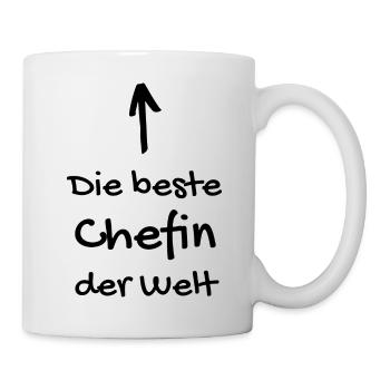 Die beste Chefin der Welt Geschenk - Tasse - Weiß - Rechts