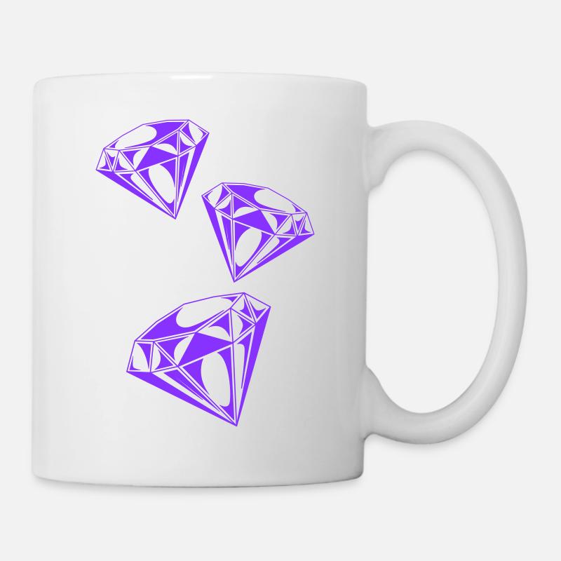 Diamants - Mug blanc - blanc