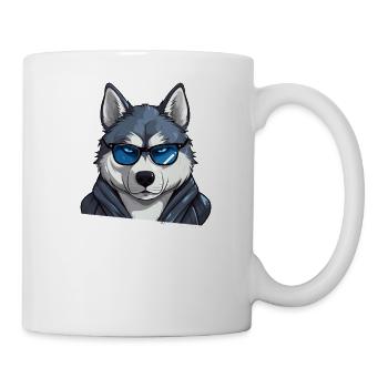 Bevor du fragst nein Husky Hund - Tasse - Weiß - Rechts