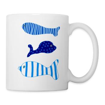 Drei Fische - Tasse - Weiß - Rechts