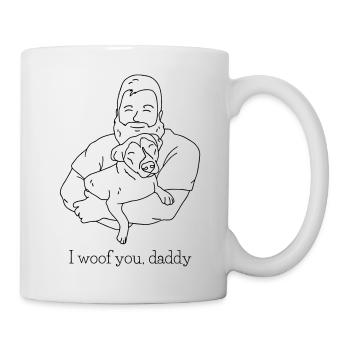 je te woof papa - Mug blanc - blanc - Droite