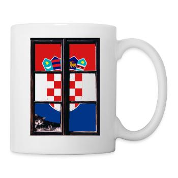 Croatia Flag Adriatic Zagreb Croatian Flag - Mug - white - Right