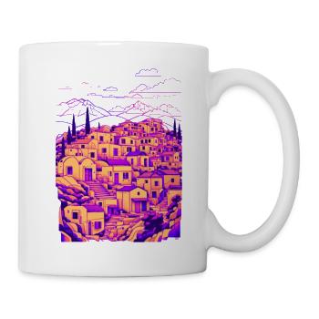 minimalist greek village - Mug blanc - blanc - Droite
