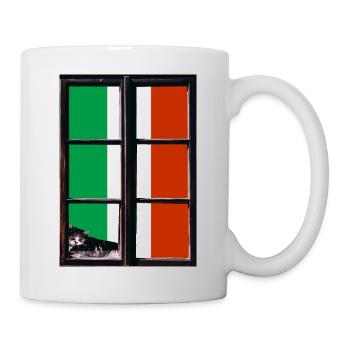 Drapeau de l’Italie Drapeau italien Vintage Look vieilli - Mug blanc - blanc - Droite