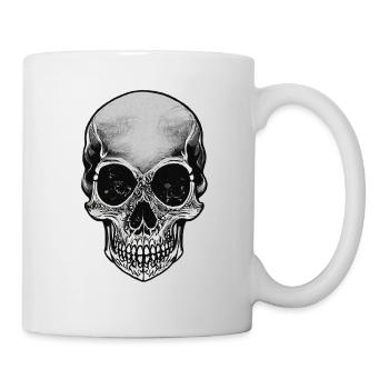Tête de mort - Mug blanc - blanc - Droite