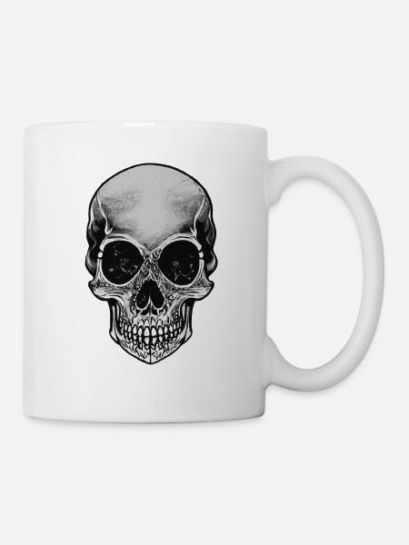 Schädel - Tasse - Weiß
