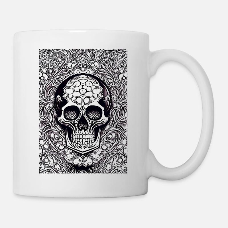 Tête de mort - Mug blanc - blanc