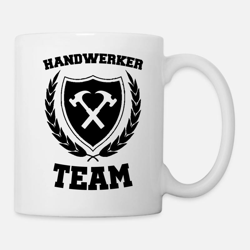 handwerker team - Tasse - Weiß