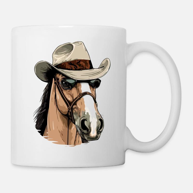 Zako, das Cowboy-Pferd - Tasse - Weiß