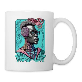 Ultra Cool et Futuriste Psychédélique Afro Man - Mug blanc - blanc - Droite