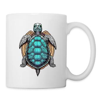 Psychedelische Schildkröte - Tasse - Weiß - Rechts