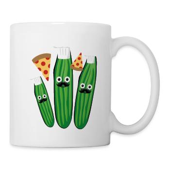 Pizza,concombre, concombres, italien,italo, Italie - Mug blanc - blanc - Droite