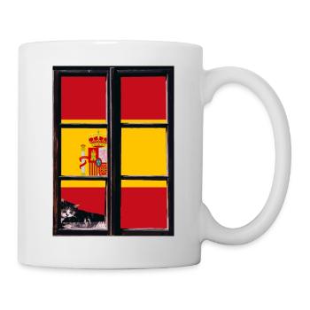 Spain Flag Vintage Spanish Flag Distressed Look - Mug - white - Right