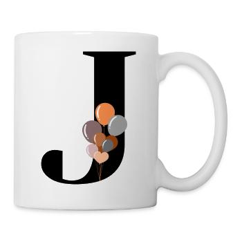 Buchstabe j Geburtstagsballon - Tasse - Weiß - Rechts
