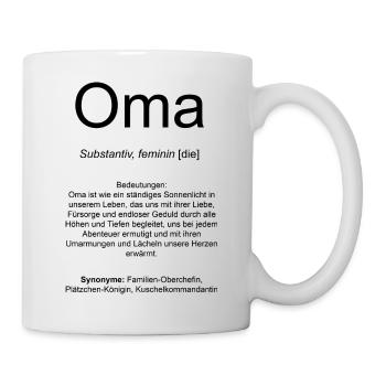 Oma Definition - Tasse - Weiß - Rechts