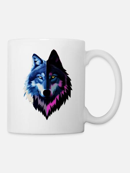 Wolf - Tasse - Weiß