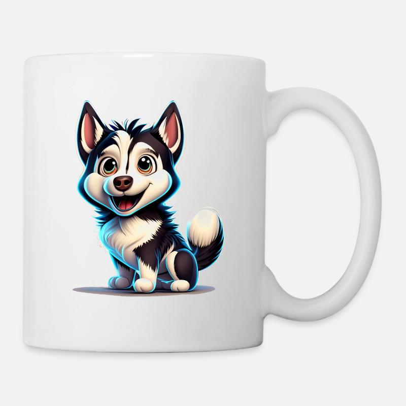 Dessin animé Husky - Mug blanc - blanc