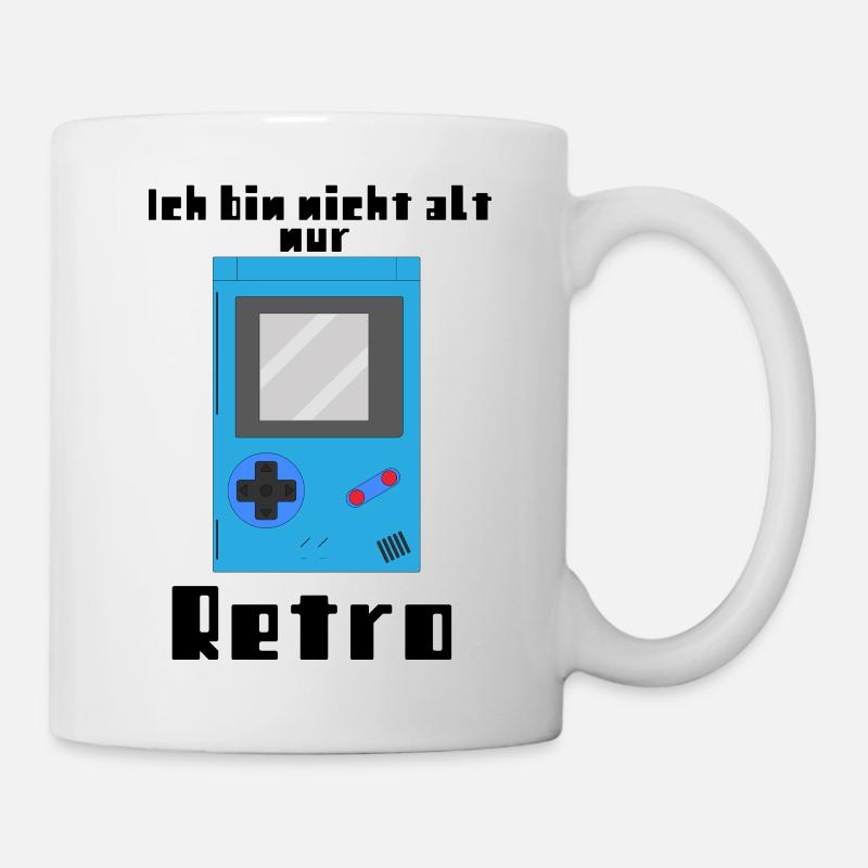 Ich bin nicht alt, nur Retro - Tasse - Weiß