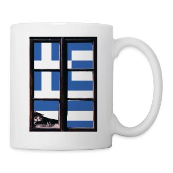 Drapeau de la Grèce Hellas Athènes Drapeau grec - Mug blanc - blanc - Droite