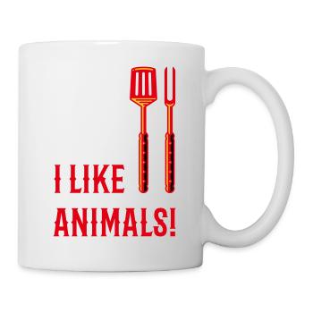 I Like Animals! (Grillbesteck / 3C) - Tasse - Weiß - Rechts