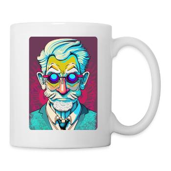 Mysterious Old Man with Glasses - Mug - white - Right