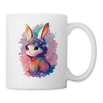 Süßes Häschen Aquarell - Tasse - Weiß - Rechts