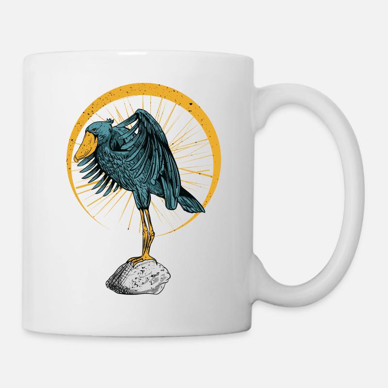 Schuhschnabel Vogel Ornithologe Wald I Geschenk - Tasse - Weiß