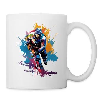 Hockey sur glace coloré - Mug blanc - blanc - Droite