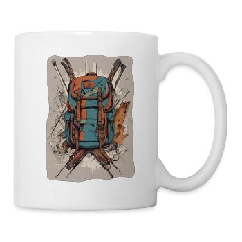 Backpack / Outdoor / Travel / Adventure / Hiking - Mug - white - Right