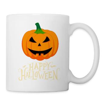 Happy Halloween Kürbis - Tasse - Weiß - Rechts
