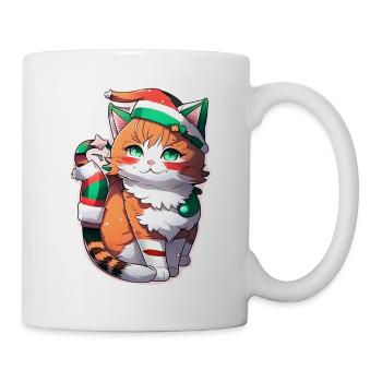 mignon petit chat de noel - Mug blanc - blanc - Droite